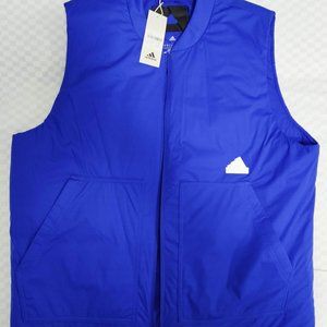 NEW Genuine Adidas Men's L Blue Puff Vest Large